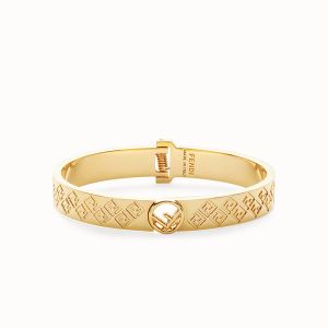 F is Fendi Ragid Bracelet Metal Gold