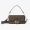 Fendi Baguette Bag In FF Motif Fabric and Calfskin Brown/Silver