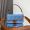 Fendi Baguette Bag In FF Motif Denim Blue