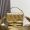 Fendi Baguette Bag In FF Motif Nappa Leather Gold