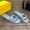 Fendi Baguette Slides Women Leather Sky Blue