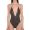 Fendi Crisscross Swimsuit Women FF Motif Lycra Brown/Silver