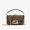 Fendi Mini Baguette Bag In FF Motif Fabric Brown