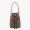 Fendi Mini Mon Tresor Bucket Bag In FF Motif Calfskin Brown