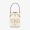 Fendi Mini Mon Tresor Bucket Bag In FENDI ROMA Motif Calfskin White