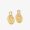 Fendi O'Lock Circular Earrings In Metal Gold