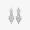 Fendi O'Lock Pendant Earrings In Metal with Geometric Crystals Palladium