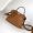 Fendi Petite Peekaboo ISeeU Selleria Bag In Cuoio Romano Leather with Topstitches Brown