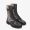 Fendi Rockoko Combat Boots Women Leather with Vichy Stretch Fabric Beige