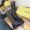 Fendi Rockoko High Combat Boots Women Leather with FF Stretch Fabric Brown