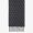 Fendi Rectangular Scarf In FF Motif Wool with Fringes Black