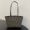 Fendi Small Roll Shopper Bag In FF Jacquard and Striped Pequin Fabric Brown