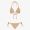 Fendi Triangular Bikini with Ties Women FF Motif Lycra Beige