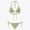 Fendi Triangular Bikini with Ties Women FF Motif Lycra Green
